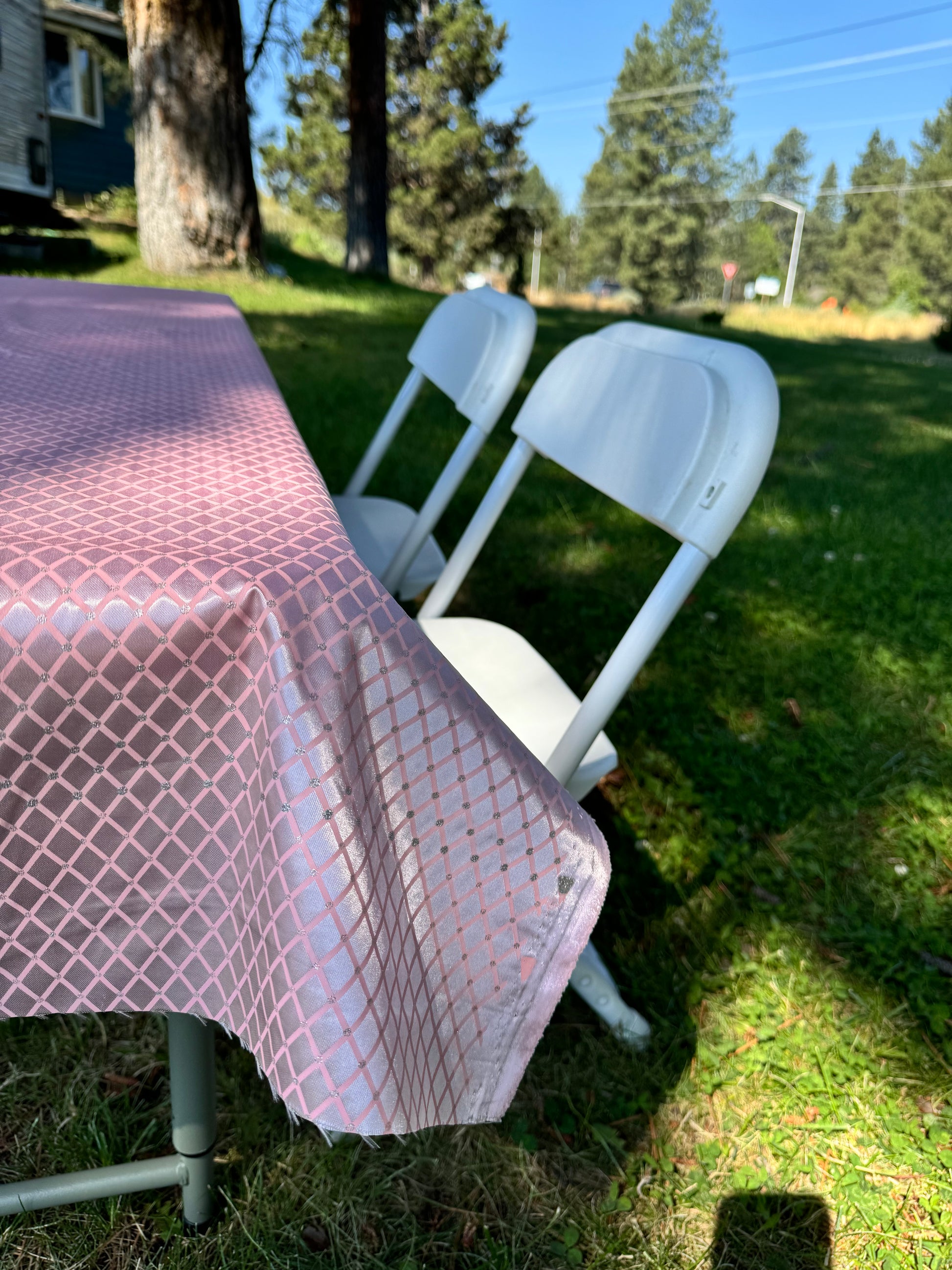 White kids folding chair